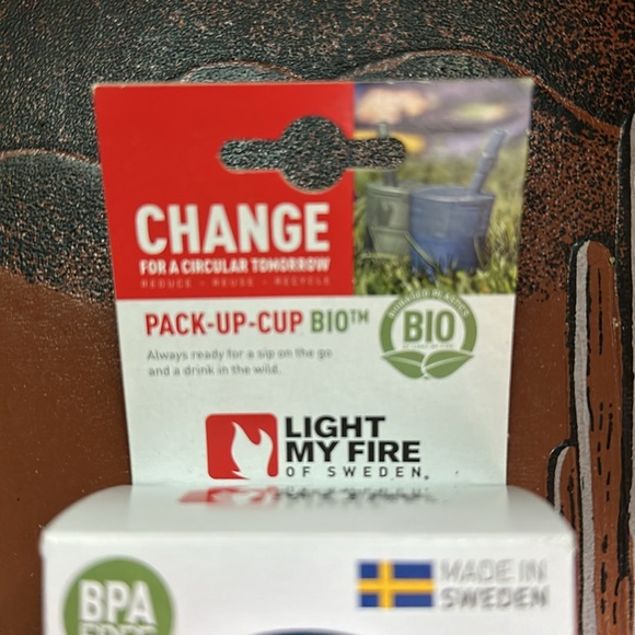 Light My Fire *NIB* 240ML Bioplastic Pack-Up Collapsible Cup, Blue - Picture 3 of 10